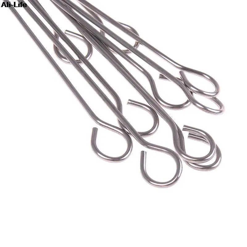 Stainless Steel BBQ Skewers with Loop Handles, 15cm, 20cm or 30cm