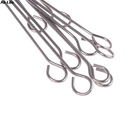 Stainless Steel BBQ Skewers with Loop Handles, 15cm, 20cm or 30cm