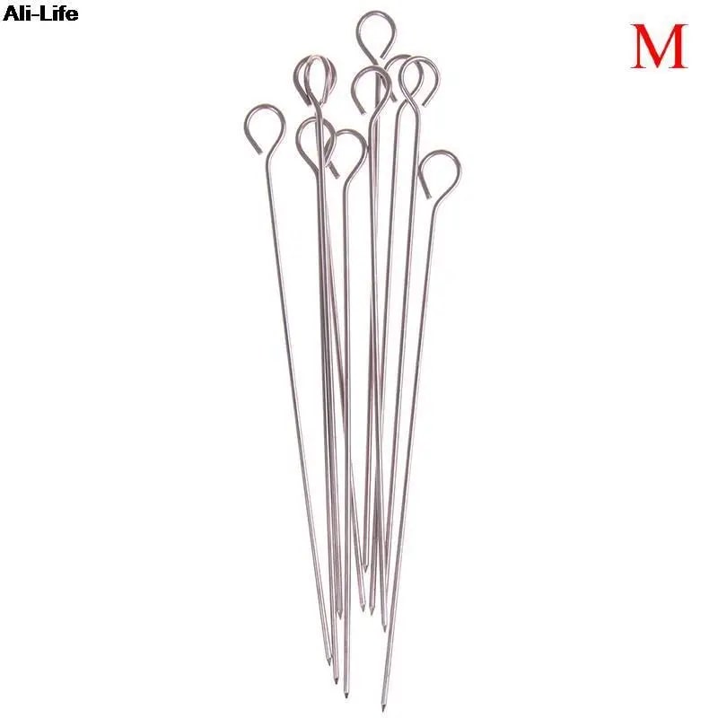 Stainless Steel BBQ Skewers with Loop Handles, 15cm, 20cm or 30cm - 20cm