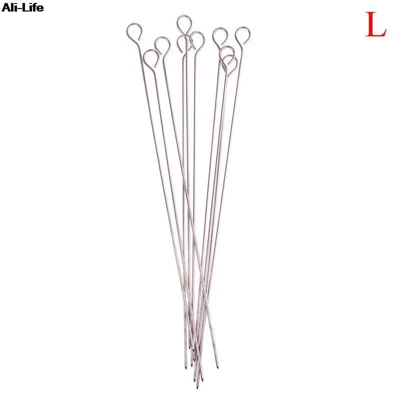 Stainless Steel BBQ Skewers with Loop Handles, 15cm, 20cm or 30cm - 30cm