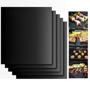 Reusable Black BBQ Grill Mat 400 x 330mm Food-Grade Teflon Nonstick Sheet