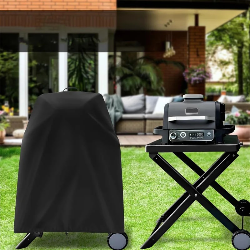 Pizza Oven Cover 210D Fabric Black/Silver 89 x 69 x 115cm