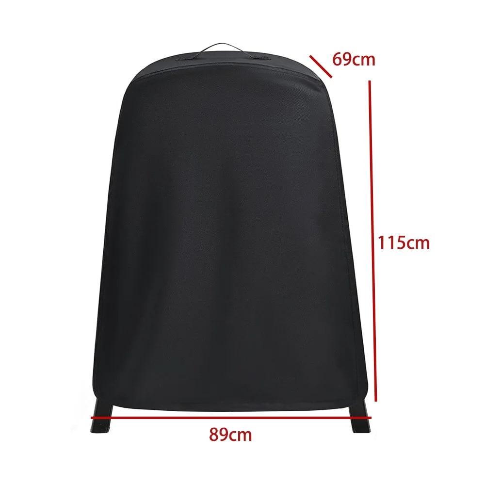 Pizza Oven Cover 210D Fabric Black/Silver 89 x 69 x 115cm