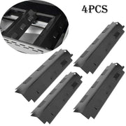 4-Piece Metal Heat Tent Shields for Gas BBQ Grills, Black, 371 x 108mm
