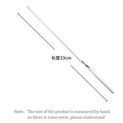 Stainless Steel Flat BBQ Skewers for Kebab Grilling, 28cm or 33cm, 10 to 50 Pack