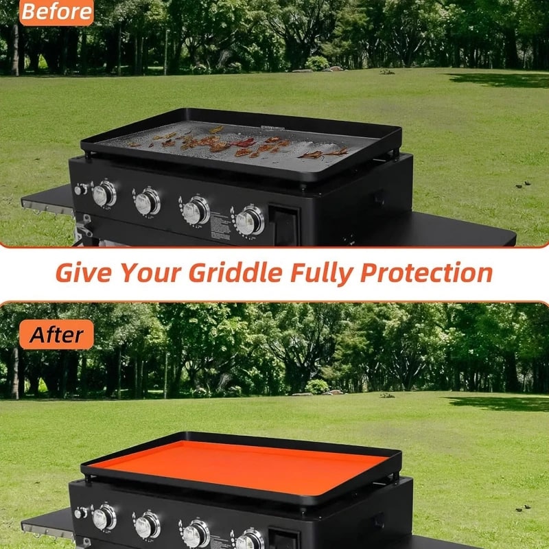Rubber Griddle Mat BBQ Protective Pad for Cooking and Barbecue, 17, 22, 28 or 36 inch