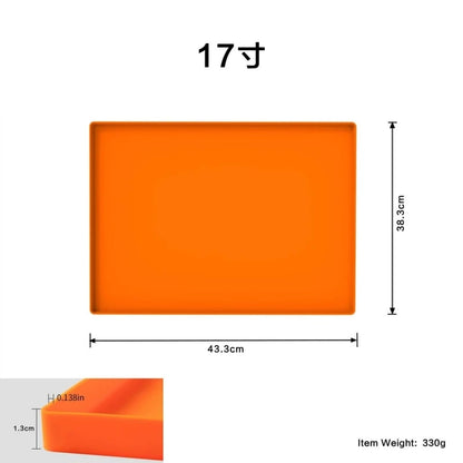 Rubber Griddle Mat BBQ Protective Pad for Cooking and Barbecue, 17, 22, 28 or 36 inch - 17 inch