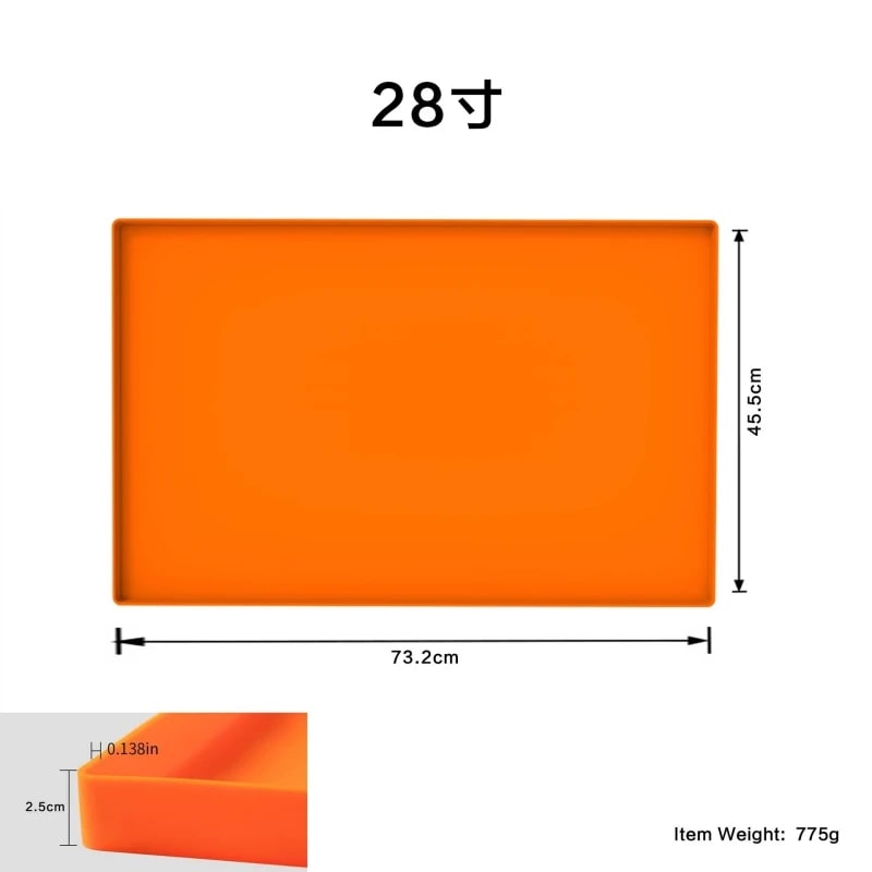 Rubber Griddle Mat BBQ Protective Pad for Cooking and Barbecue, 17, 22, 28 or 36 inch - 28 inch