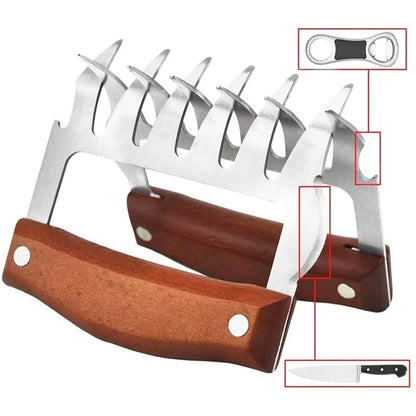 Stainless Steel BBQ Meat Claw Fork for Pulled Pork, 9.5 x 11.5cm