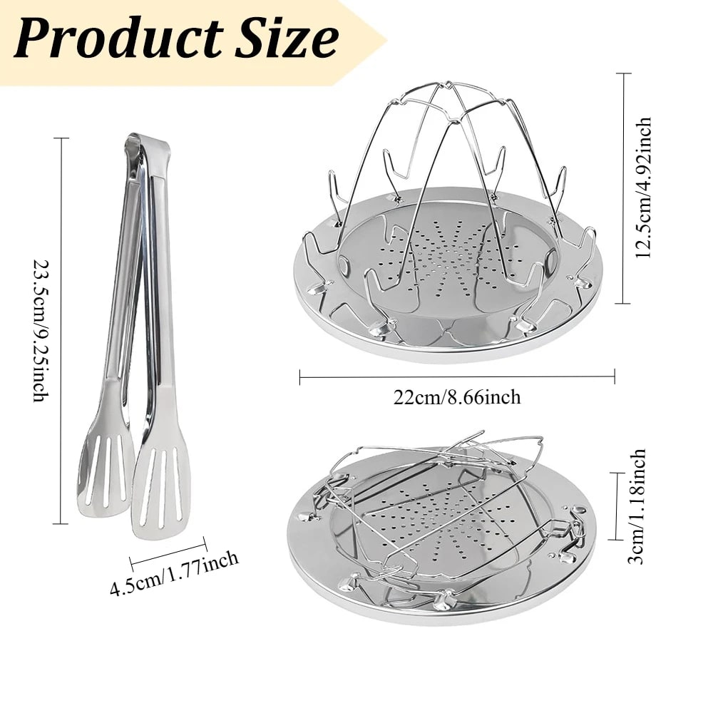 Foldable Stainless Steel Camping Toaster Rack for Gas Stoves, 4-Slice Bread Toast Holder