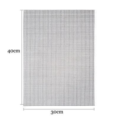 BalmyDays PTFE BBQ Grill Mesh Mat, Reusable Non-Stick Liner, 40cm Options - 40x30cm