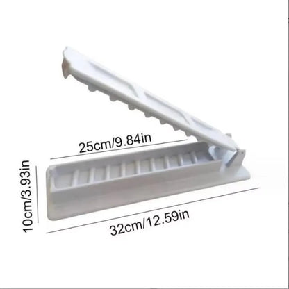 Portable Plastic Meat Skewer Maker, 32 x 10cm BBQ Kebab Press - White