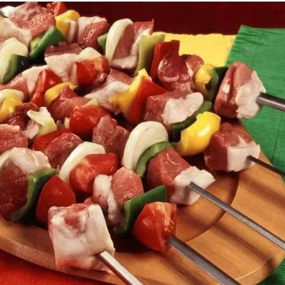 41cm 430 Stainless Steel BBQ Skewers, 10-Piece Set