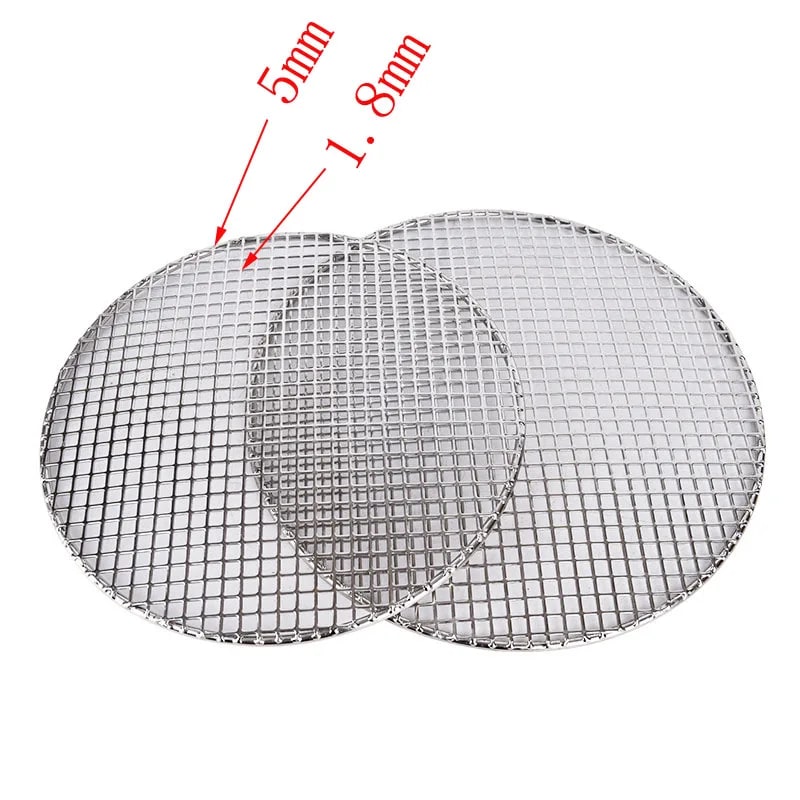 Round Metal BBQ Grill Mesh for Cooking, Baking and Barbecue, 15cm to 50cm Sizes
