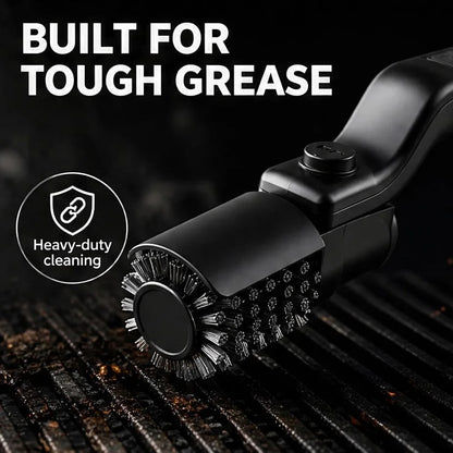 Electric BBQ Grill Brush, 2-in-1 Wireless Rotating Cleaner for Grates