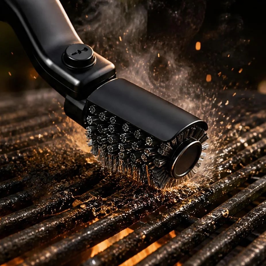Electric BBQ Grill Brush, 2-in-1 Wireless Rotating Cleaner for Grates