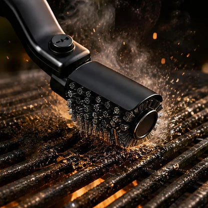 Electric BBQ Grill Brush, 2-in-1 Wireless Rotating Cleaner for Grates