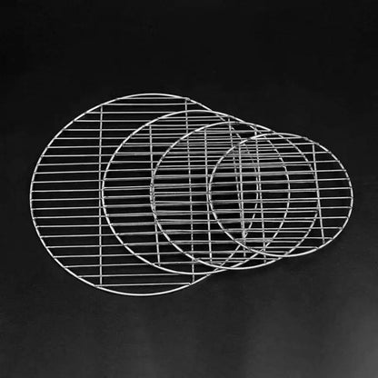 Round Stainless Steel BBQ Grill Mesh Rack, 15cm to 50cm Sizes
