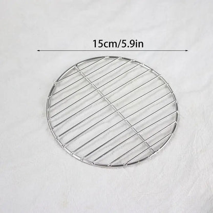Round Stainless Steel BBQ Grill Mesh Rack, 15cm to 50cm Sizes - 15cm