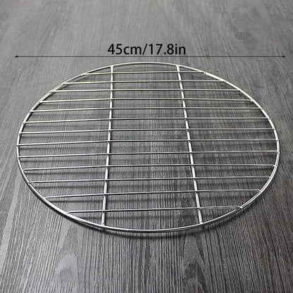 Round Stainless Steel BBQ Grill Mesh Rack, 15cm to 50cm Sizes - 45cm