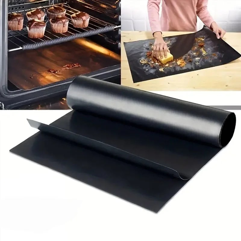 BBQ Grill Mat 2 Pack, Reusable Non-Stick Heat-Resistant Oven Liner, 3 Sizes