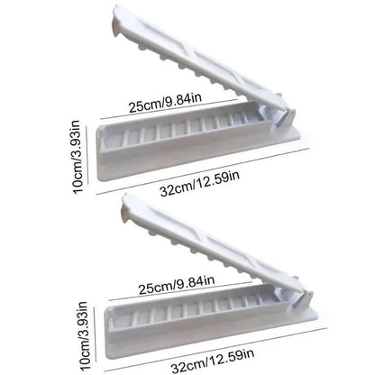 Manual Plastic Kebab Maker Press, 32cm BBQ Skewer Mould, 1 or 2 Pack - White 2PCS
