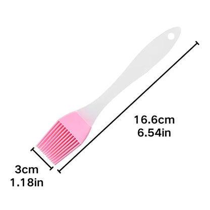 20-Piece Silicone BBQ Basting Brush Set, 16.6cm, Random Colours