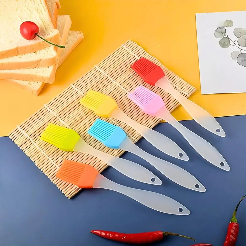 20-Piece Silicone BBQ Basting Brush Set, 16.6cm, Random Colours