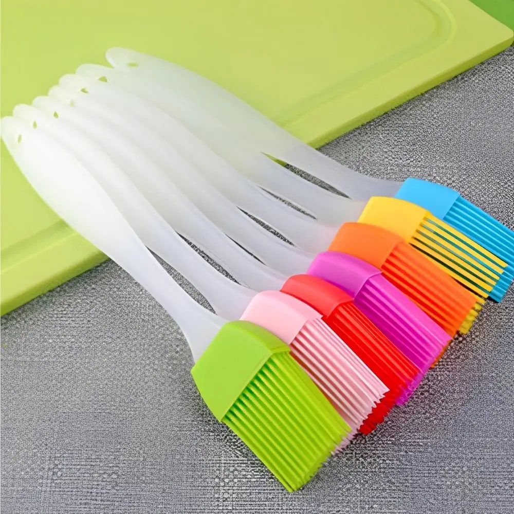 20-Piece Silicone BBQ Basting Brush Set, 16.6cm, Random Colours