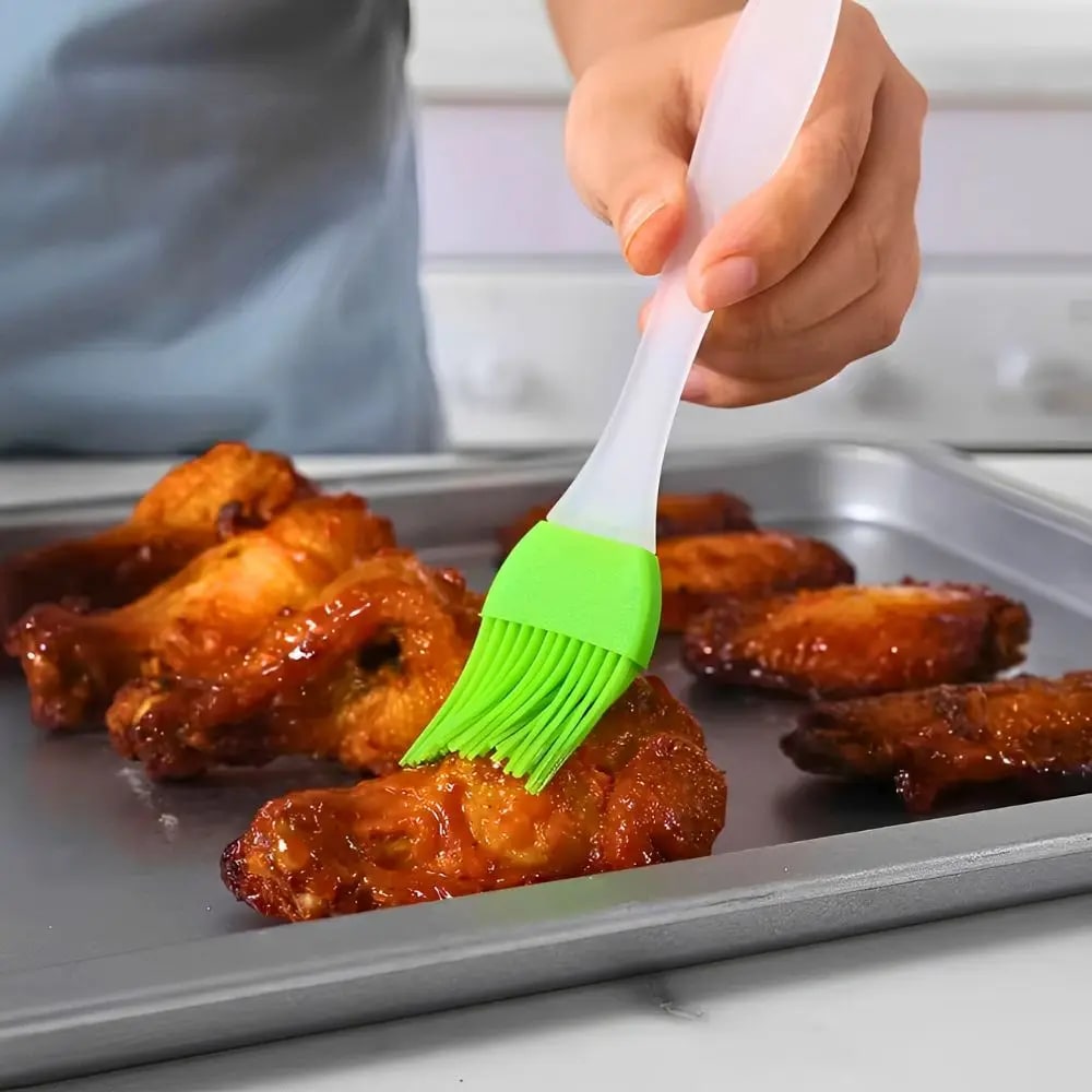 20-Piece Silicone BBQ Basting Brush Set, 16.6cm, Random Colours
