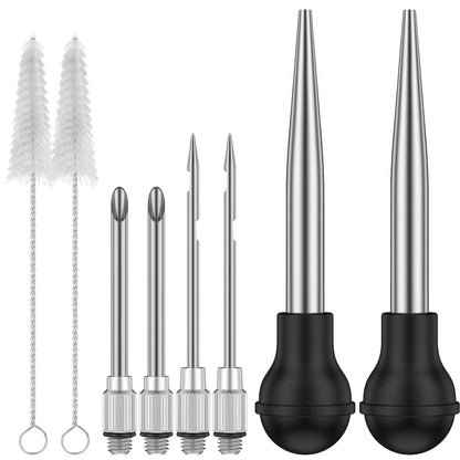 willstar Turkey Baster Syringe with Two Needles and Cleaning Brush - 2 set