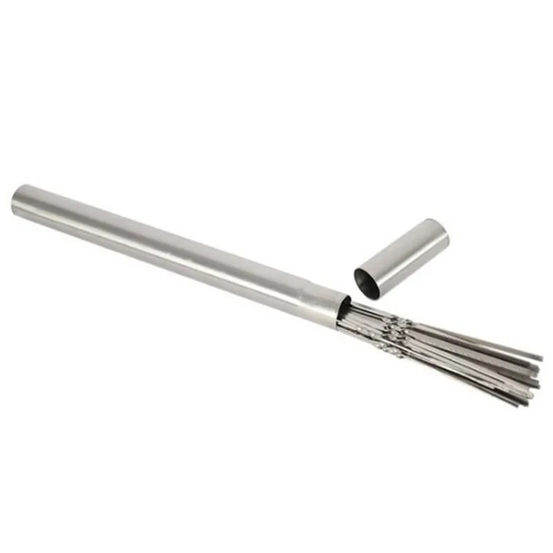 Reusable Stainless Steel BBQ Skewers, 350mm, 10-20 Piece Packs with Storage Tube Options