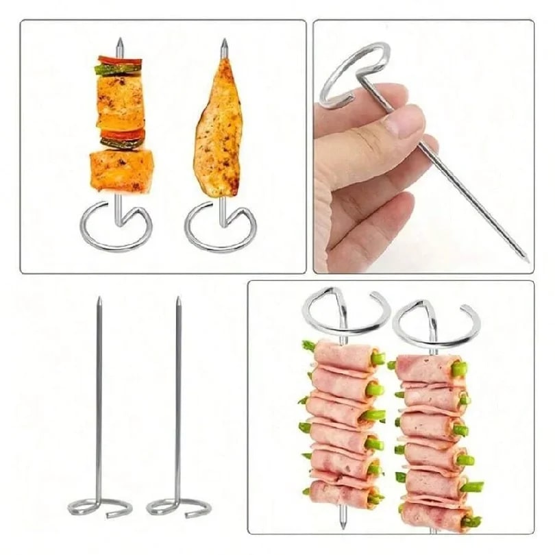 YOCITY Stainless Steel Kabob Skewers, 10 Pack, 10cm