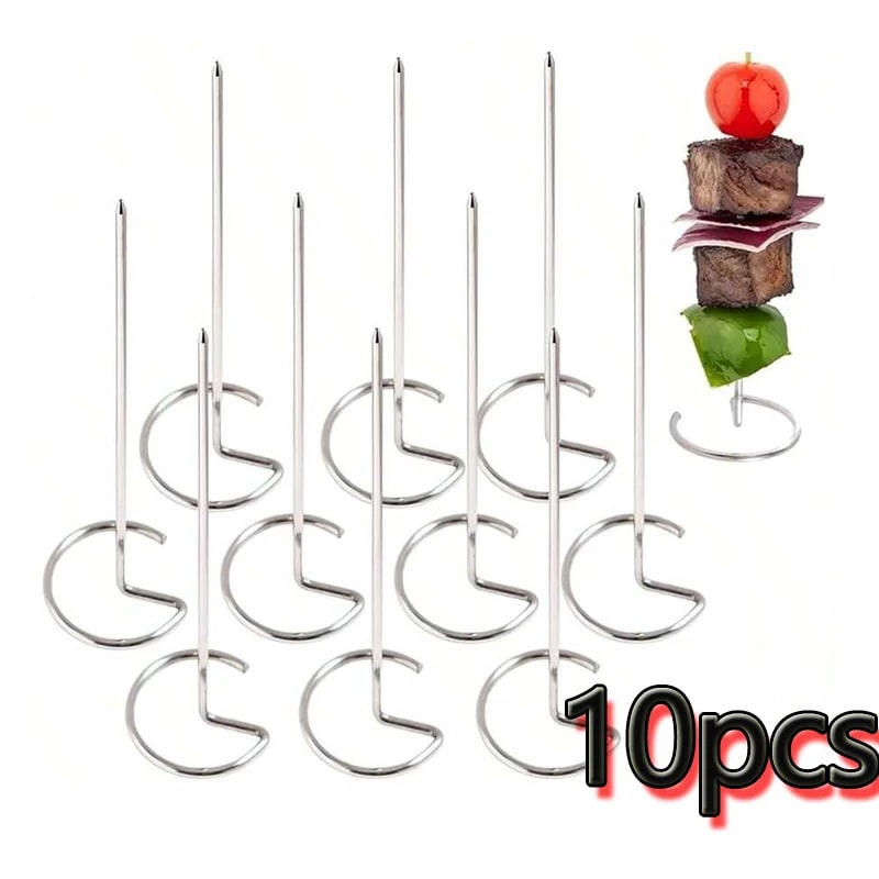 YOCITY Stainless Steel Kabob Skewers, 10 Pack, 10cm