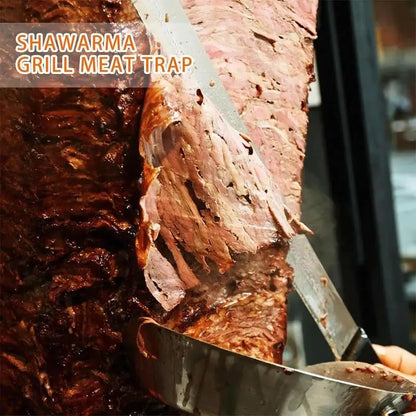 Metal Meat Catcher Pan for Shawarma, Doner Kebab and Rotisserie Grills