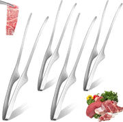 Stainless Steel BBQ Food Tongs 24.3cm Korean Barbecue Tongs