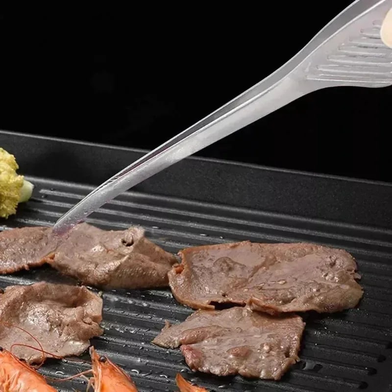 Stainless Steel BBQ Food Tongs 24.3cm Korean Barbecue Tongs