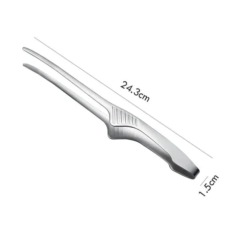 Stainless Steel BBQ Food Tongs 24.3cm Korean Barbecue Tongs