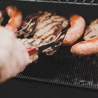 Non-Stick Barbecue Mesh Mat, Reusable BBQ Grill Pad, Square or Round
