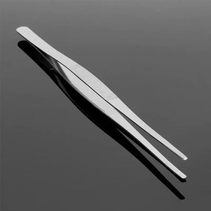 30cm Stainless Steel BBQ Food Tweezers, Silver Tongs