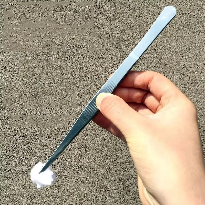 30cm Stainless Steel BBQ Food Tweezers, Silver Tongs