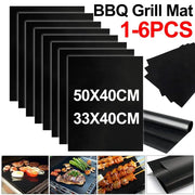 Non-Stick BBQ Grill Mat, Teflon, Reusable, 33x40cm or 50x40cm