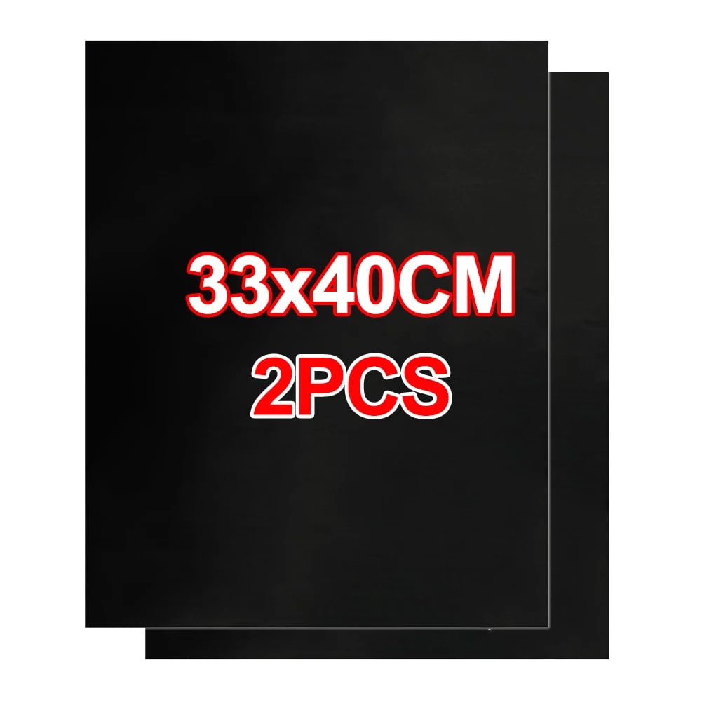 Non-Stick BBQ Grill Mat, Teflon, Reusable, 33x40cm or 50x40cm - 2PCS 33X40CM