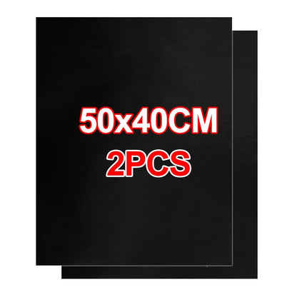 Non-Stick BBQ Grill Mat, Teflon, Reusable, 33x40cm or 50x40cm - 2PCS 50X40CM