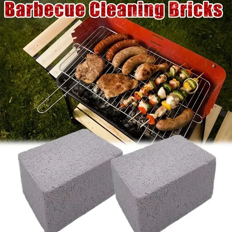 BBQ Grill Cleaning Brick, Pumice-Style Grill Grate Cleaner 10 x 6 x 2cm