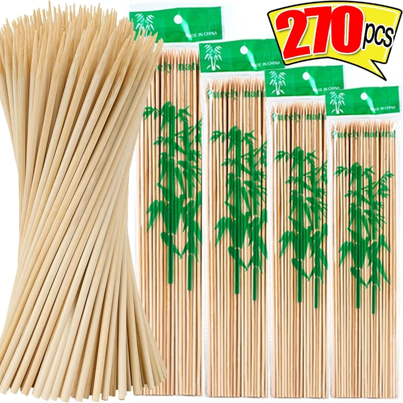 Natural Bamboo BBQ Skewers, 15cm to 30cm, 90 to 270 Pack