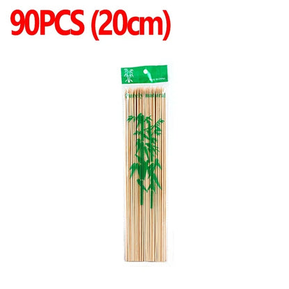 Natural Bamboo BBQ Skewers, 15cm to 30cm, 90 to 270 Pack - 20cm-90pcs