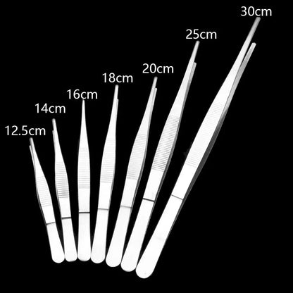 Barbecue Food Tongs, Chrome-Plated Metal, 12.5cm to 30cm