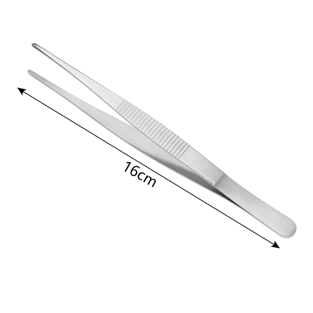 Barbecue Food Tongs, Chrome-Plated Metal, 12.5cm to 30cm - 16cm