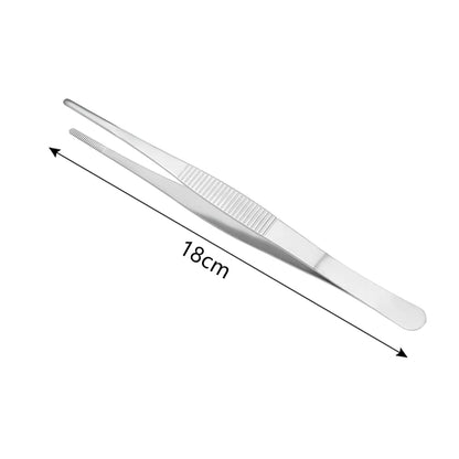 Barbecue Food Tongs, Chrome-Plated Metal, 12.5cm to 30cm - 18cm